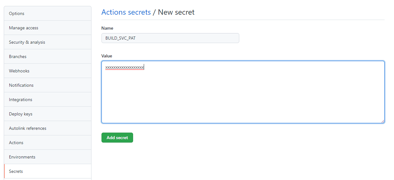 github secret