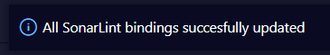 sonarlint update bindings